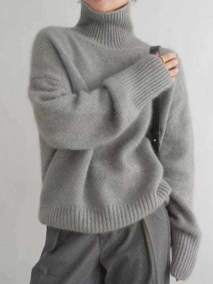 Synnøve | Cozy High Neck Knit Sweater