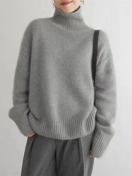Synnøve | Cozy High Neck Knit Sweater