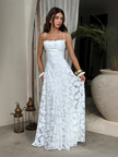 Elegant Floral Lace Spaghetti Strap Women's Maxi Dress - Evening
