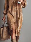 Corduroy Midi Dress For Women