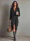Corduroy Midi Dress For Women