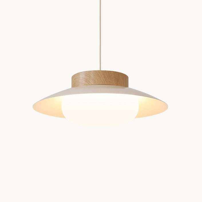 Elegante LED Skålpendellampe | Hvit Melkeglass - FJØRNA