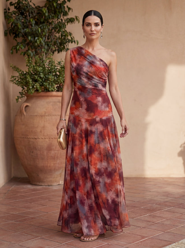 Flowy summer mini dress for women by FJØRNA, casual and lightweight, featuring a relaxed fit and breezy style.