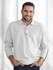 Jack | Men’s Long Sleeve Polo Navy Merino-Style