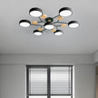 Semi-Flush Modern Halo LED Ceiling Light