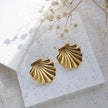 Ella | Gold Scallop Stud Earrings