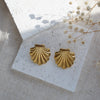 Ella | Gold Scallop Stud Earrings