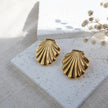 Ella | Gold Scallop Stud Earrings