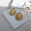 Ella | Gold Scallop Stud Earrings