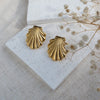 Ella | Gold Scallop Stud Earrings