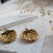 Ella | Gold Scallop Stud Earrings
