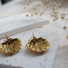Ella | Gold Scallop Stud Earrings