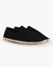 Men's cotton espadrilles with jute-wrapped sole by FJØRNA, featuring breathable cotton fabric and traditional jute sole.