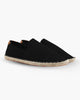 Men's cotton espadrilles with jute-wrapped sole by FJØRNA, featuring breathable cotton fabric and traditional jute sole.