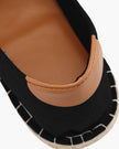 Men's cotton espadrilles with jute-wrapped sole by FJØRNA, showcasing their comfortable, casual slip-on style and woven jute detail.