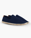 Men's cotton espadrilles by FJØRNA with jute wrapped sole, showcasing casual footwear with breathable fabric and natural jute detailing.