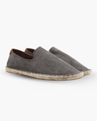 Men's cotton espadrilles by FJØRNA with jute-wrapped sole, featuring breathable fabric and casual slip-on design.
