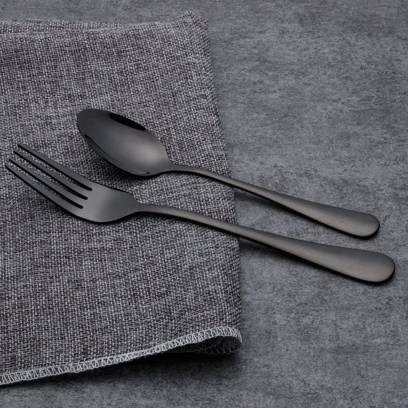 Madelhari- Elegant Black Cutlery Set made of Stainless Steel