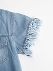 Denim Tassel Mini Dress | Casual Dress