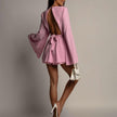 White FJØRNA mini dress, casual sleeveless dress with a fitted bodice and flared skirt, perfect for warm-weather wear.