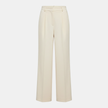 Relaxed fit straight leg women's trousers from FJØRNA with a drop waist design, casual and comfortable for everyday wear.