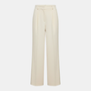 Relaxed fit straight leg women's trousers from FJØRNA with a drop waist design, casual and comfortable for everyday wear.