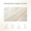 FJØRNA elegant mini dress for women featuring a V-neck wrap design and ethereal shine, perfect for stylish occasions.