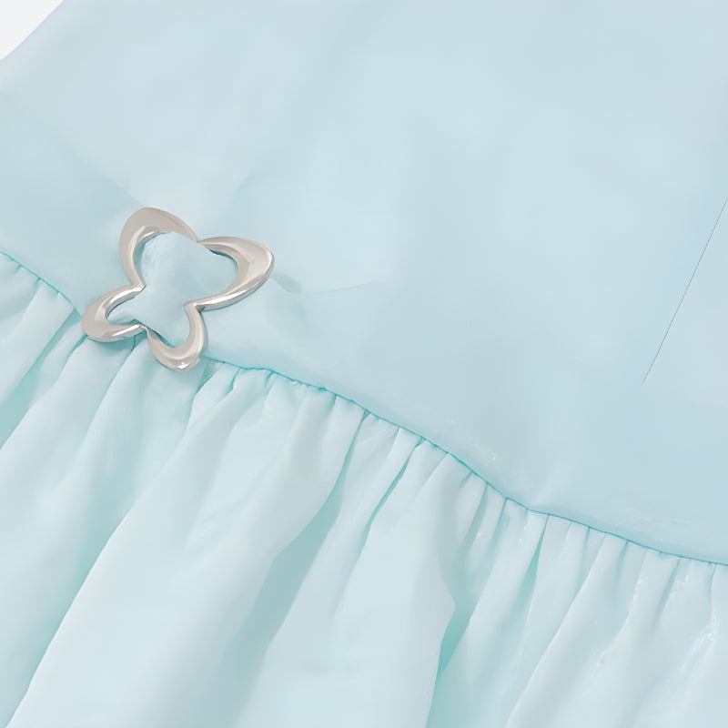 FJØRNA Fairycore butterfly mini dress for women, featuring delicate butterfly details, perfect for party or day wear.