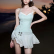 FJØRNA Fairycore butterfly mini dress for women, featuring a whimsical butterfly design, perfect for party and daytime wear.