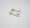 FALKEVIKA Silver Wedding Earrings Featuring Baroque Pearls