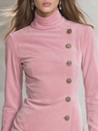 Faux Suede Mini Dress For Women
