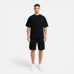 Men's casual summer matching T-shirt and cargo shorts set by FJØRNA, featuring a comfortable fit and relaxed style.