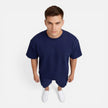 Men's casual summer T-shirt and cargo shorts set by FJØRNA, featuring a relaxed fit and comfortable fabric.