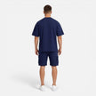 Men's casual summer set with matching T-shirt and cargo shorts by FJØRNA, featuring comfortable fabric and relaxed fit.
