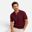 Men's slim fit knit polo shirt by FJØRNA, lightweight and breathable men's shirt, ideal for casual or smart-casual wear.