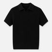 Men's textured knit polo shirt by FJØRNA, lightweight summer shirt with a stylish knit pattern and casual fit.