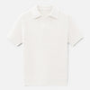 Men's textured knit polo shirt by FJØRNA, lightweight summer shirt with a casual fit and textured knit fabric.