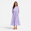 FJØRNA women's floral midi dress with a spring summer floral pattern, flowing fabric, and midi length, perfect for warm weather.