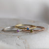 Luna | Tiny Birthstone Ring in 925 Sterling Silver