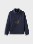 Fjorna | Men's Half Zip Sweatshirt Black Cotton Retro Style 1