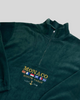 Fjorna | Men's Half Zip Sweatshirt Black Cotton Retro Style 3