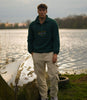 Fjorna | Men's Half Zip Sweatshirt Black Cotton Retro Style 4
