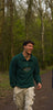 Fjorna | Men's Half Zip Sweatshirt Black Cotton Retro Style 5