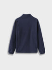 Fjorna | Men's Half Zip Sweatshirt Black Cotton Retro Style 8