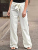 Fjorna | Men's Trousers Beige Linen Relaxed Fit Lightweight 0