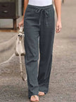 Fjorna | Men's Trousers Beige Linen Relaxed Fit Lightweight 7
