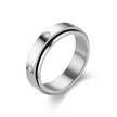 Fjorna | Unisex Fidget Ring Gold Titanium Steel Anxiety Spinner Size 6-11 3