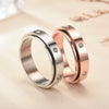 Fjorna | Unisex Fidget Ring Gold Titanium Steel Anxiety Spinner Size 6-11 4