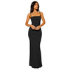 Fjorna | Women's Bodycon Maxi Dress Black Size M Polyester 2