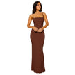 Fjorna | Women's Bodycon Maxi Dress Black Size M Polyester 6